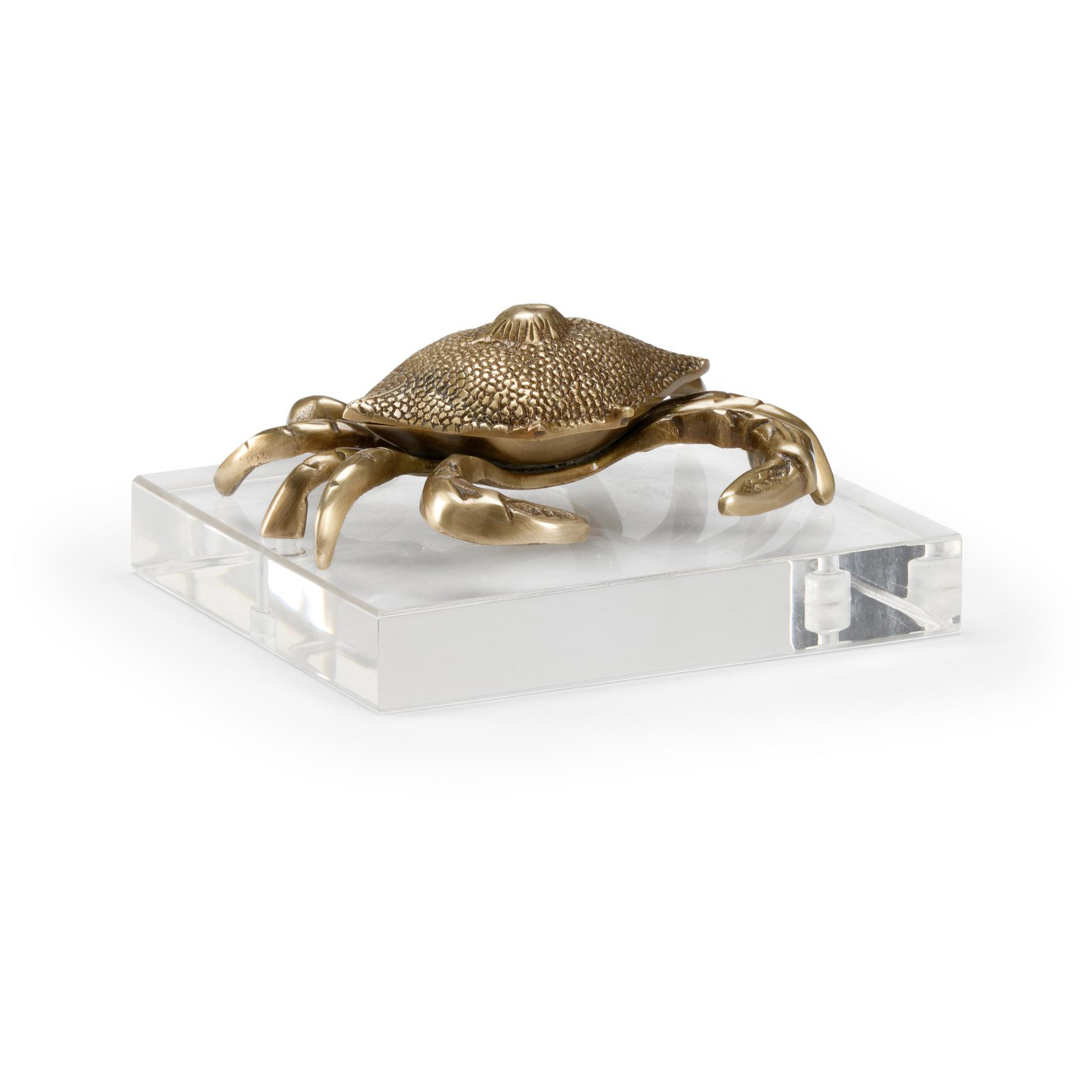 Picture of Coastal Brass Crab Sculpture - Luxury Home Decor - Coastal Theme