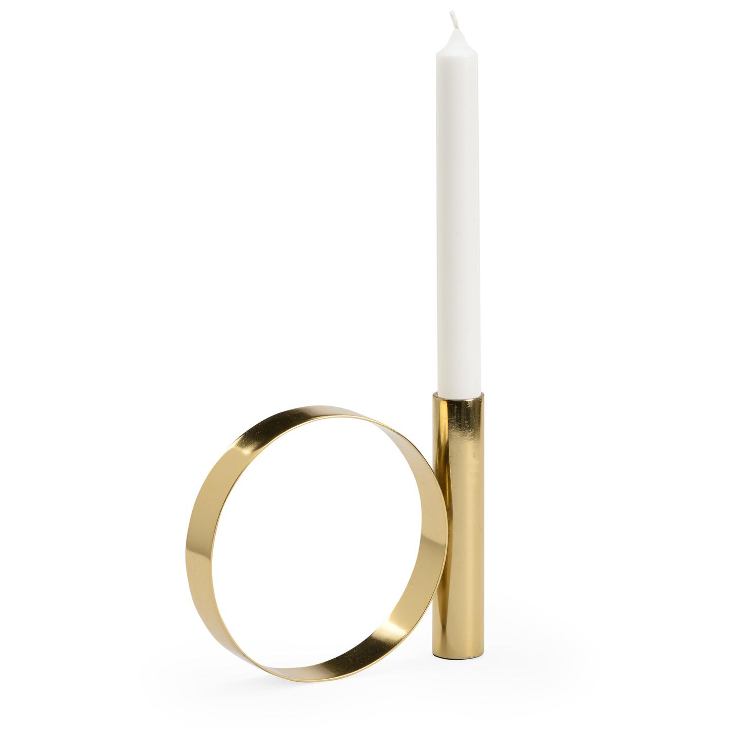 Polished Brass Iron Circle Candlestick Holder Candle Holder Home Decor