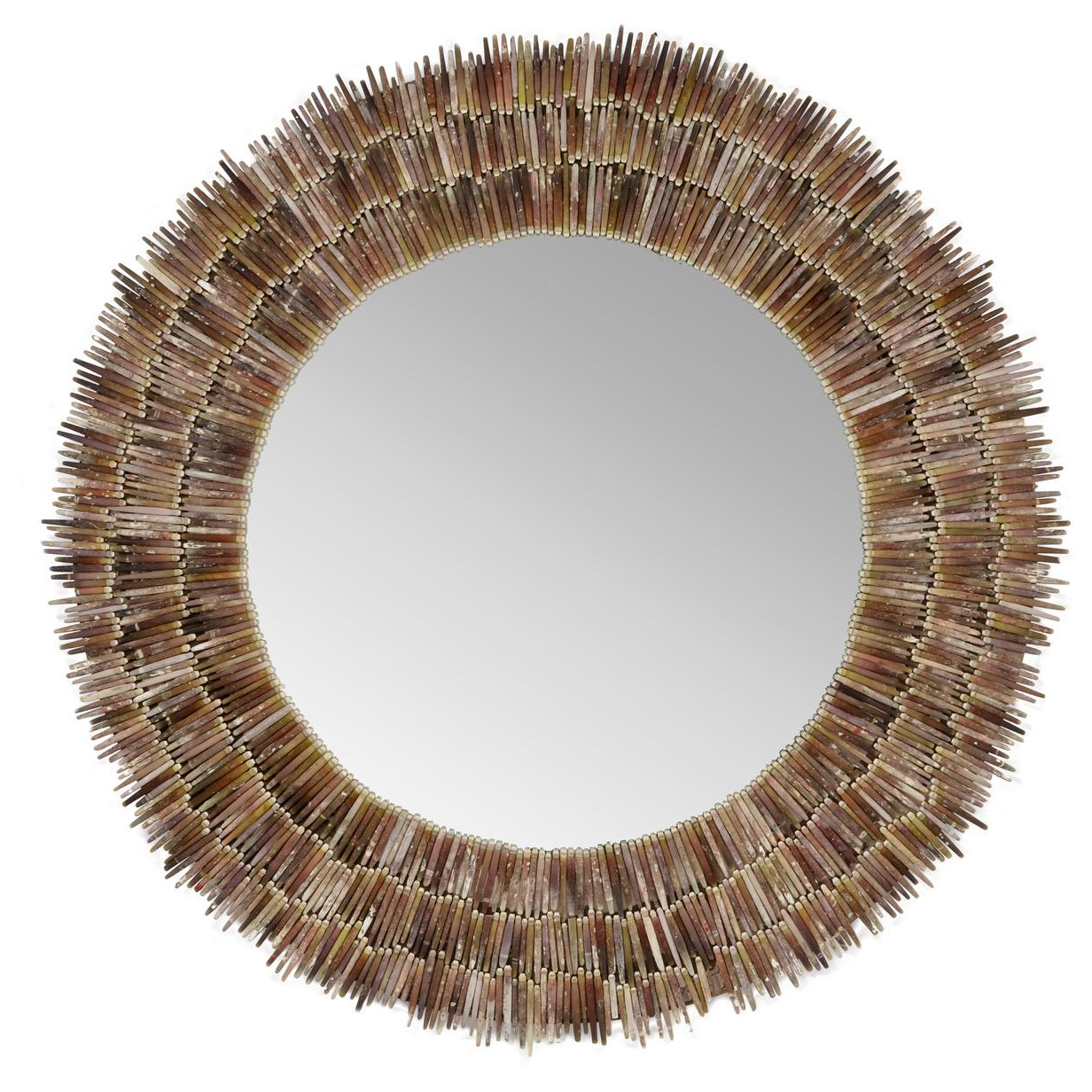 Urchin Spine Shell Mirror - Natural urchin spines - Unique Decor