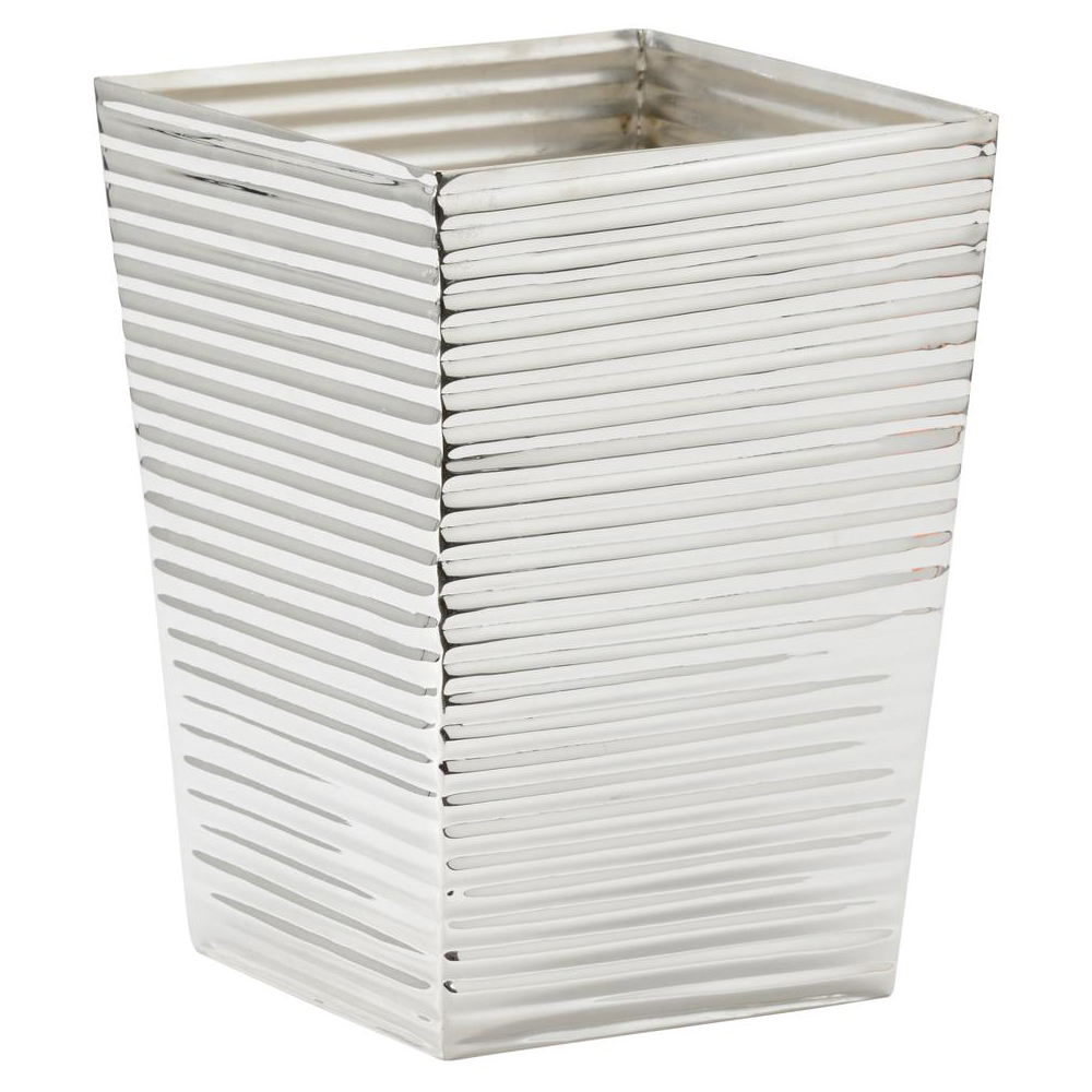 Polished Nickel Brass Wastebasket - Luxury - Home Decor